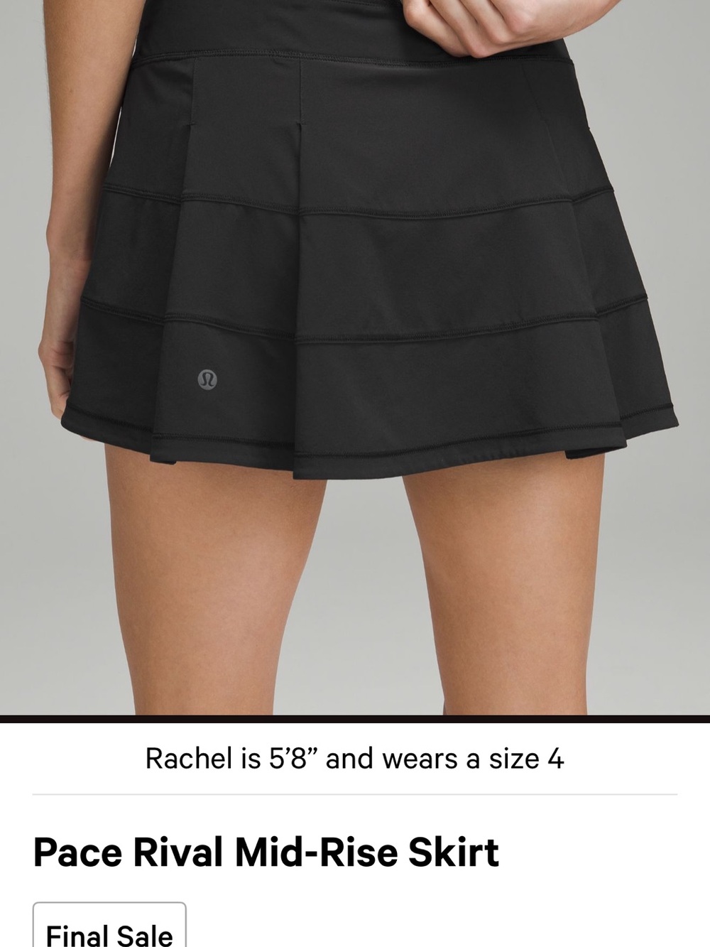 lululemon athletica Black Tiered Pace Skort
